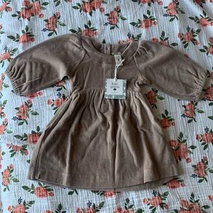 Kate Quinn velour gathered sleeve dress